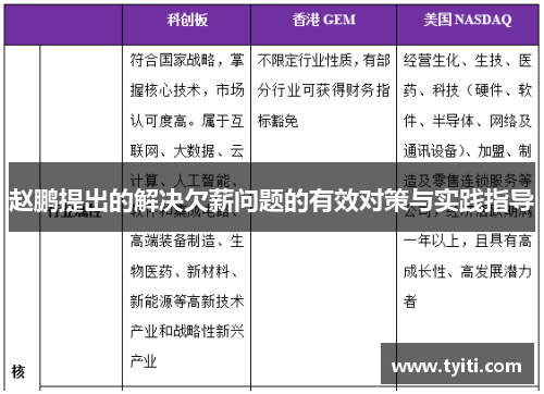 赵鹏提出的解决欠薪问题的有效对策与实践指导